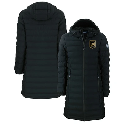 Women's Cutter & Buck Black LAFC Mission Ridge Repreve Eco Insulated Long Full-Zip Puffer Jacket
