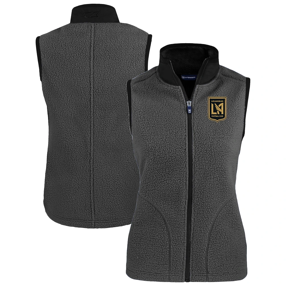 Women's Cutter & Buck Gray LAFC Cascade Eco Fleece Vest