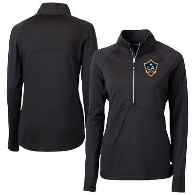 Women's Cutter & Buck LA Galaxy Adapt Eco Knit Stretch Recycled Half-Zip Top