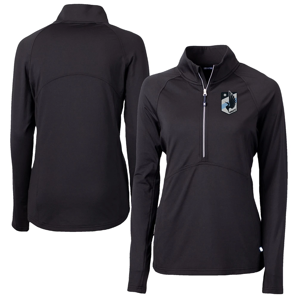 Women's Cutter & Buck Minnesota United FC Adapt Eco Knit Stretch Recycled Half-Zip Top