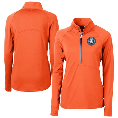 Women's Cutter & Buck New York City FC Adapt Eco Knit Stretch Recycled Half-Zip Top