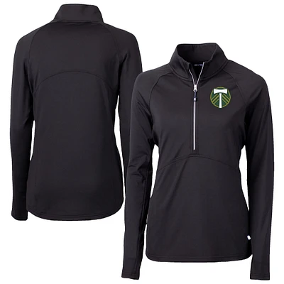 Women's Cutter & Buck Portland Timbers Adapt Eco Knit Stretch Recycled Half-Zip Top
