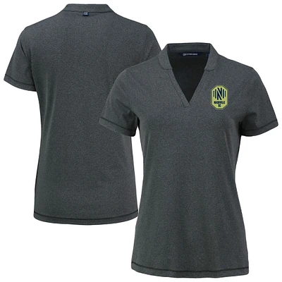 Women's Cutter & Buck Heather Black Nashville SC Forge Stretch Blade Top