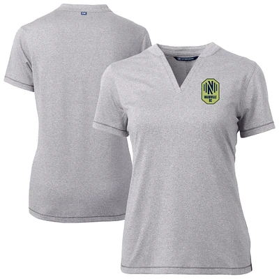 Women's Cutter & Buck Heather Gray Nashville SC Forge Stretch Blade Top