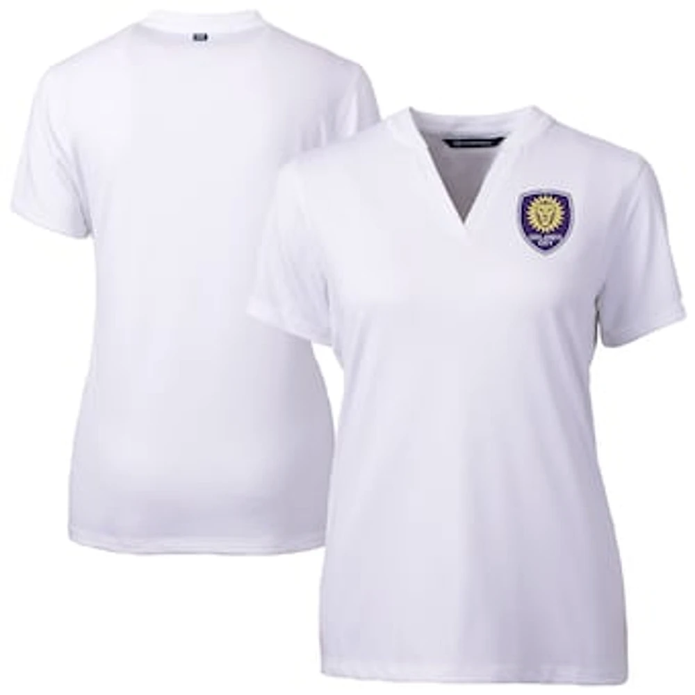 Women's Cutter & Buck White Orlando City SC Forge Heather Stretch Blade Top