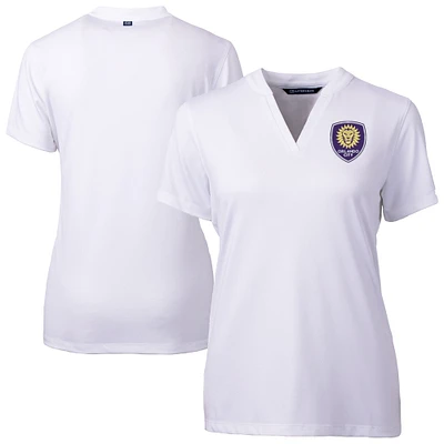 Women's Cutter & Buck White Orlando City SC Forge Heather Stretch Blade Top