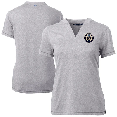 Women's Cutter & Buck Heather Gray Philadelphia Union Forge Stretch Blade Top