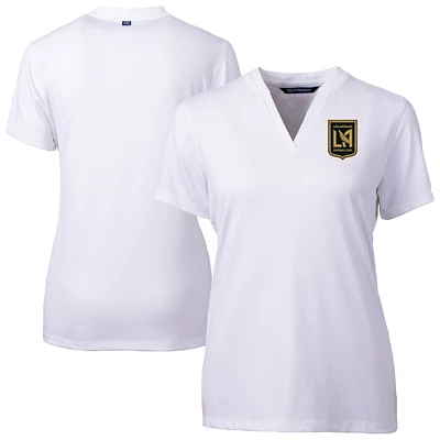 Women's Cutter & Buck White LAFC Forge Heather Stretch Blade Top