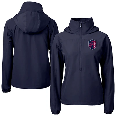 Women's Cutter & Buck Navy St. Louis City SC Charter Eco Recycled Full-Zip Anorak Jacket