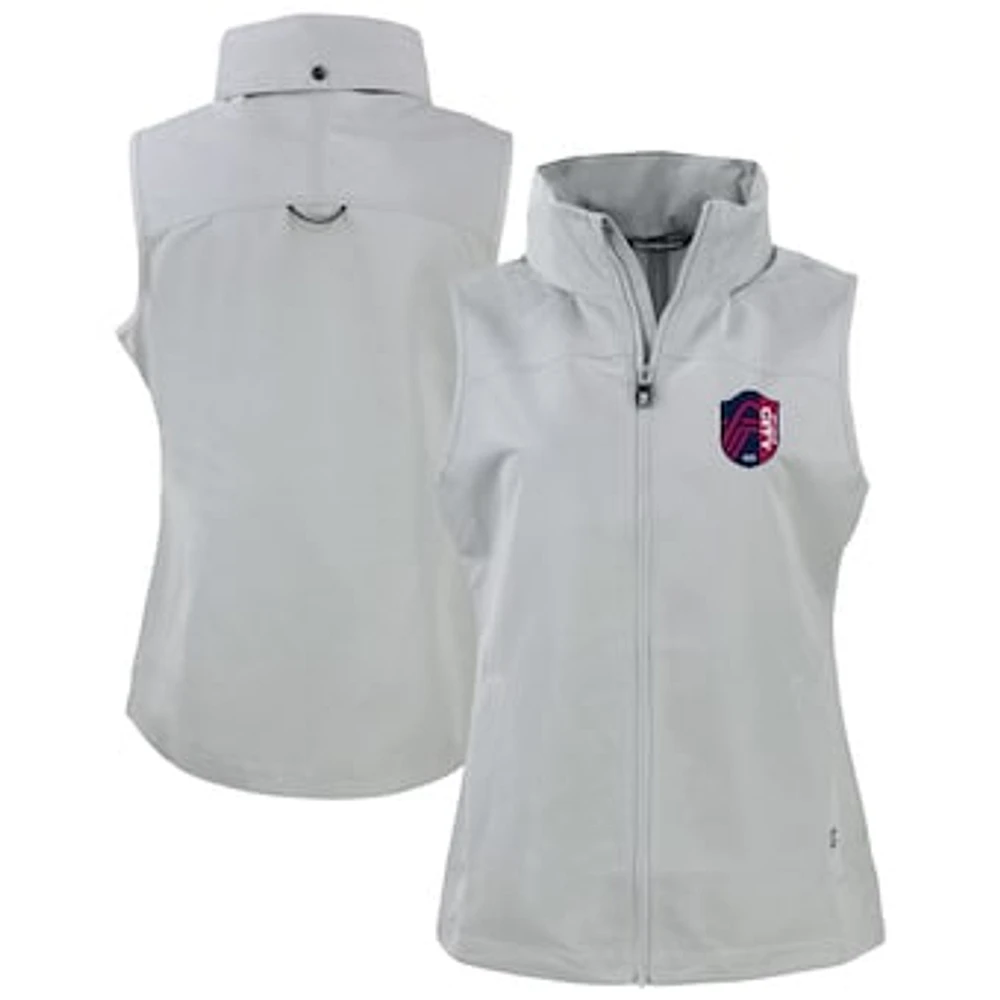 Women's Cutter & Buck Gray St. Louis City SC Charter Eco Recycled Full-Zip Vest