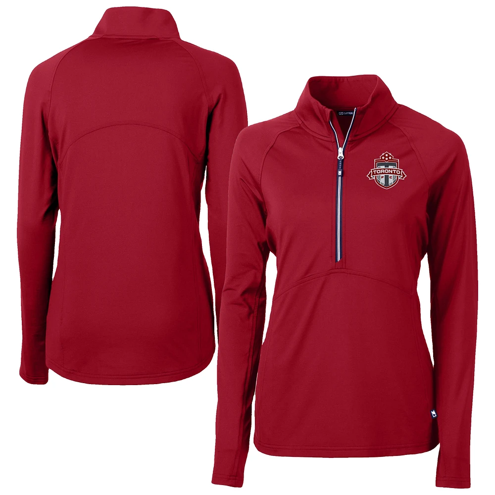 Women's Cutter & Buck Toronto FC Adapt Eco Knit Stretch Recycled Half-Zip Top