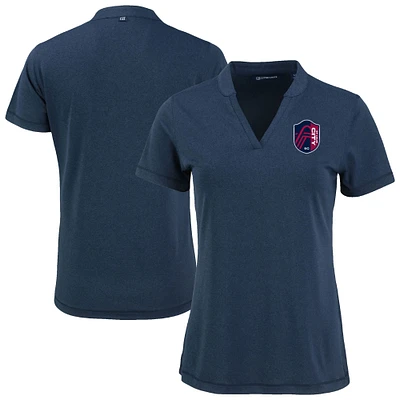 Women's Cutter & Buck Heather Navy St. Louis City SC Forge Stretch Blade Top