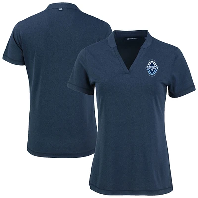 Women's Cutter & Buck Heather Navy Vancouver Whitecaps FC Forge Stretch Blade Top