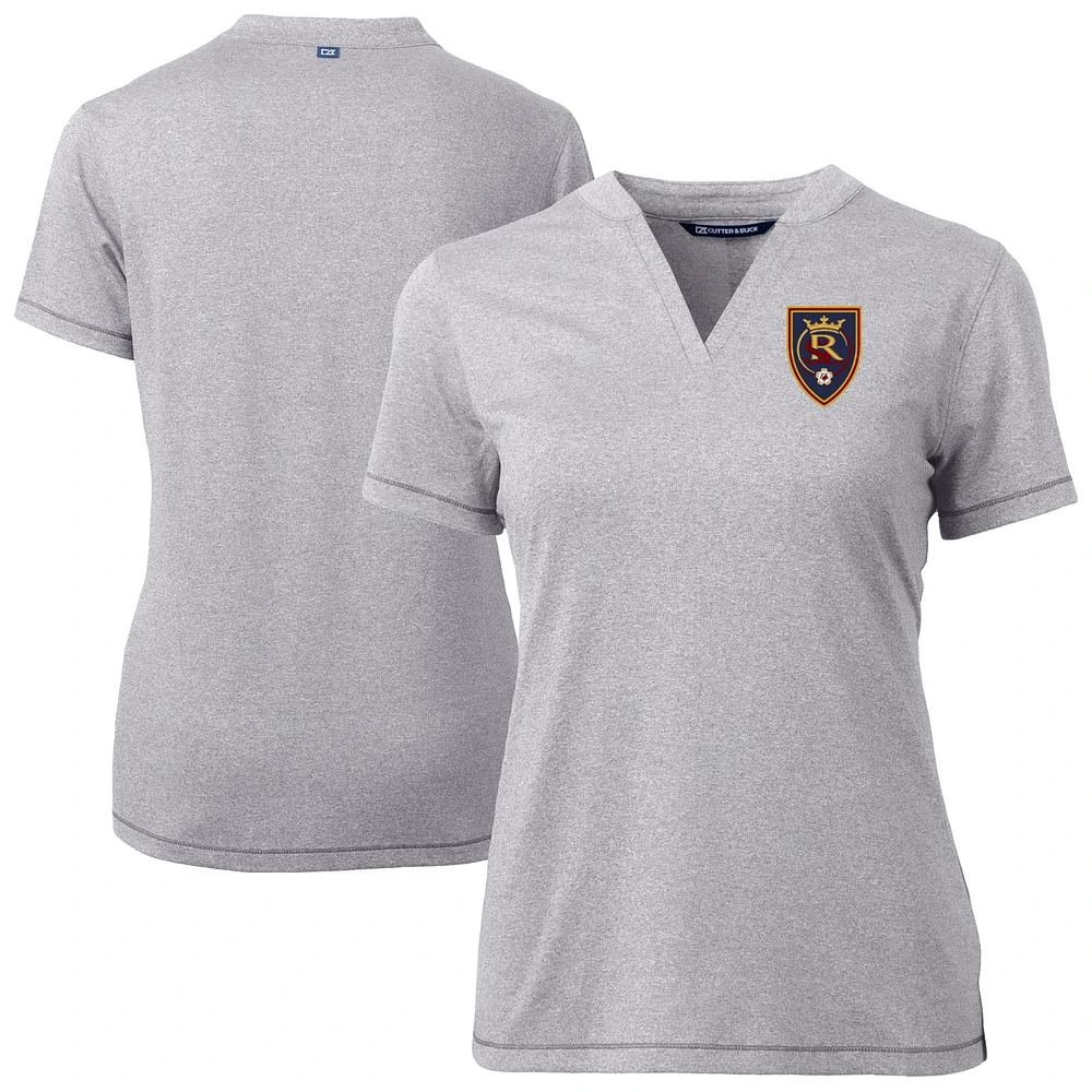 Women's Cutter & Buck Heather Gray Real Salt Lake Forge Stretch Blade Top