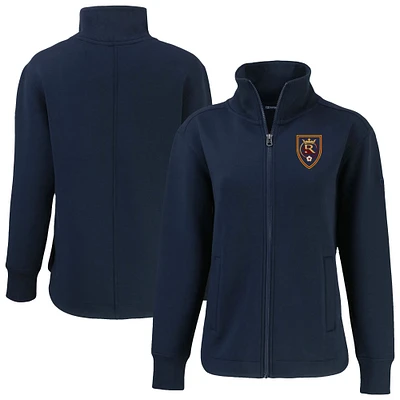 Women's Cutter & Buck Navy Real Salt Lake Roam Eco Full-Zip Recycled Jacket