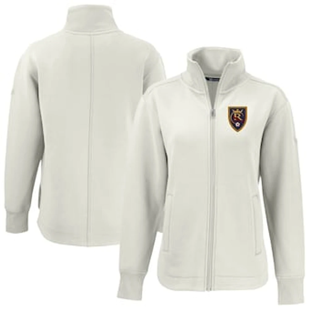 Women's Cutter & Buck Tan Real Salt Lake Roam Eco Full-Zip Recycled Jacket