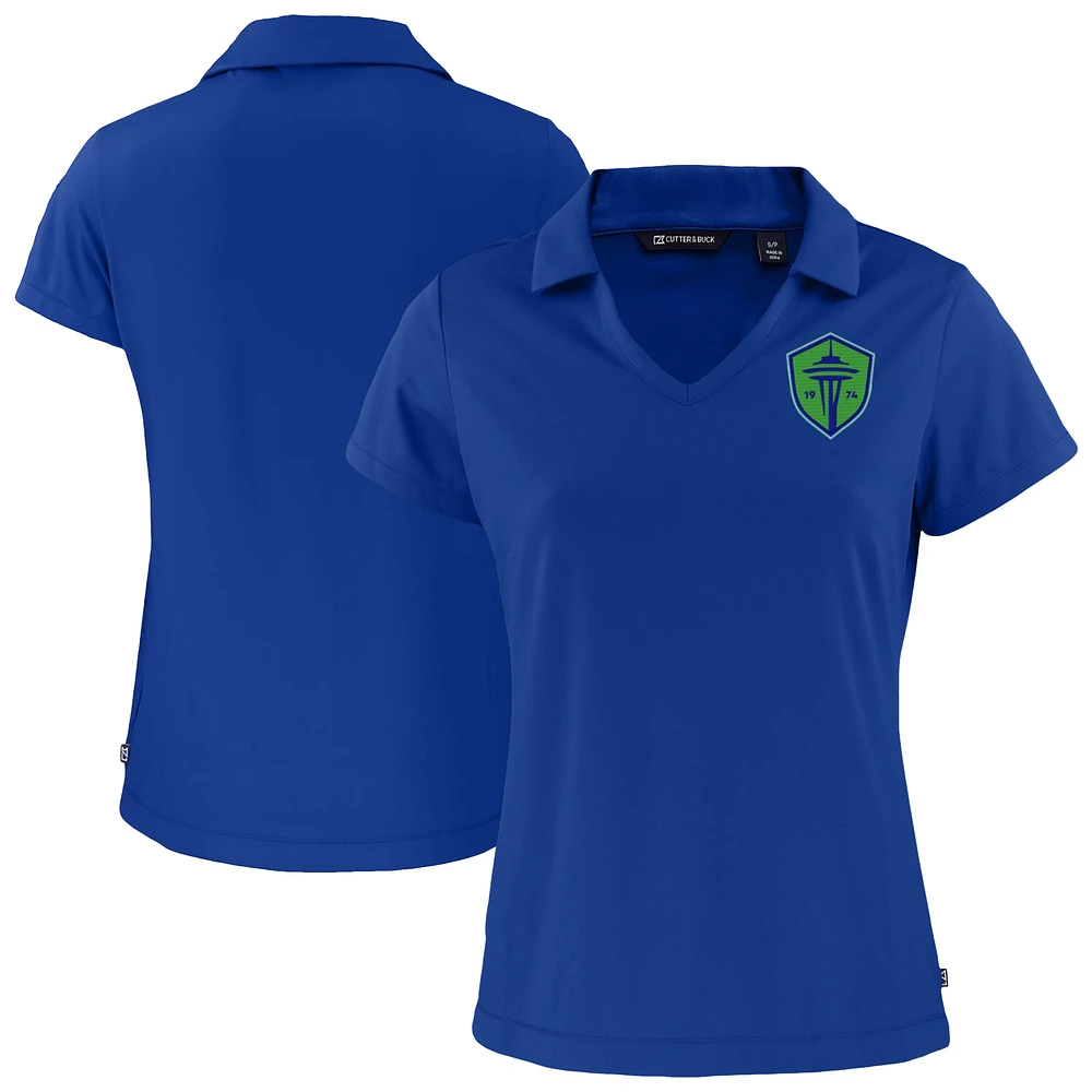 Women's Cutter & Buck Seattle Sounders FC Daybreak Eco Recycled V-Neck Polo