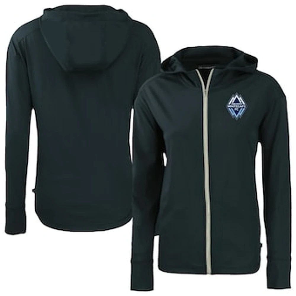 Women's Cutter & Buck Navy Vancouver Whitecaps FC Daybreak Eco Recycled Full-Zip Hoodie