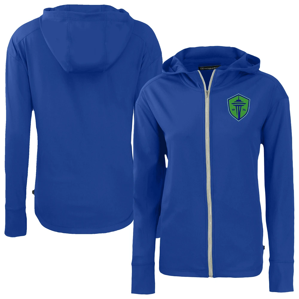 Women's Cutter & Buck Seattle Sounders FC Daybreak Eco Recycled Full-Zip Hoodie