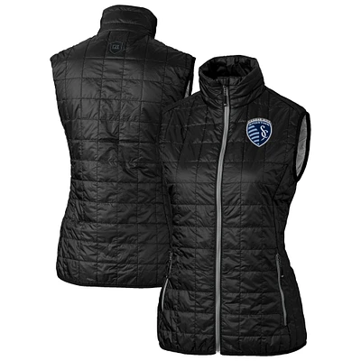 Women's Cutter & Buck Sporting Kansas City Rainier PrimaLoft Eco Insulated Full-Zip Printed Puffer Vest
