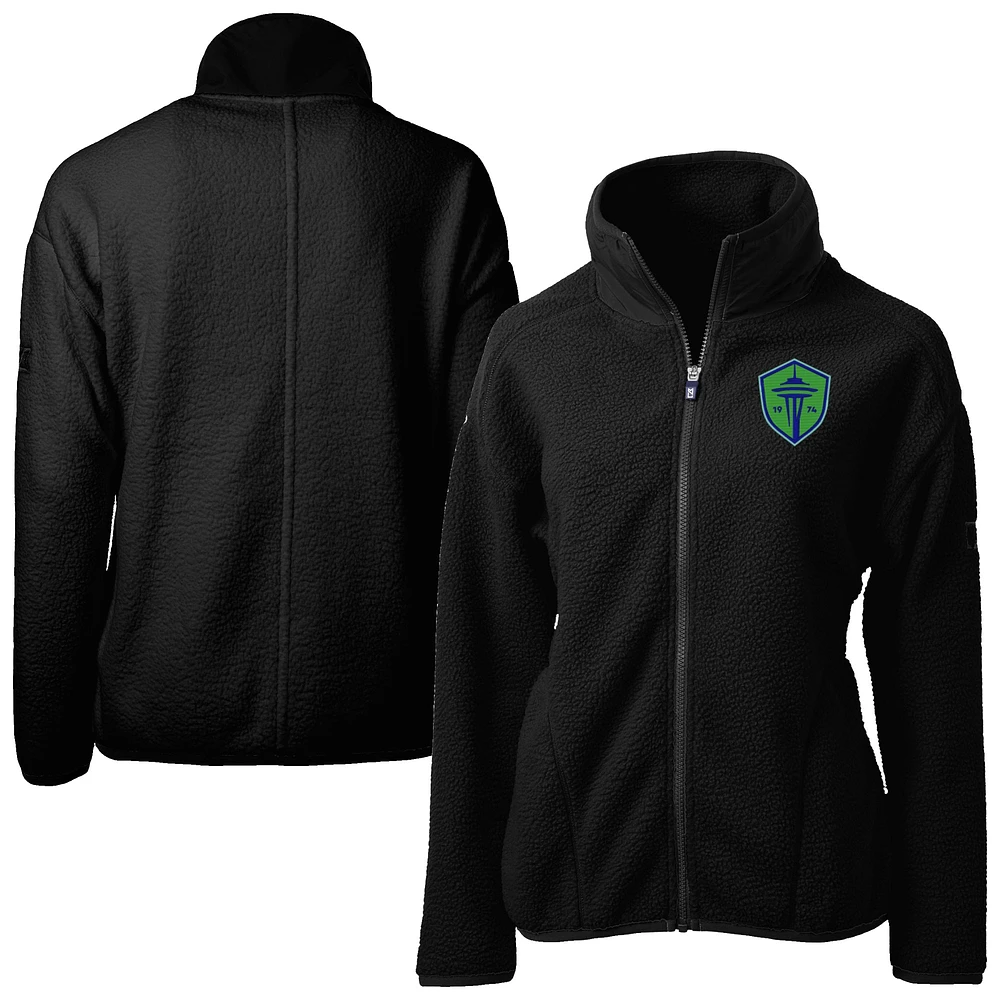Women's Cutter & Buck Seattle Sounders FC Cascade Eco Fleece Full-Zip Jacket