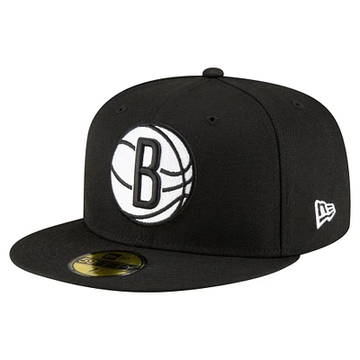 Men's New Era Black Brooklyn Nets 59FIFTY Fitted Hat