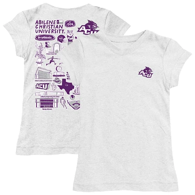 Girls Youth Vive La Fete Abilene Christian University Wildcats Impressions Artwork Fitted T-Shirt