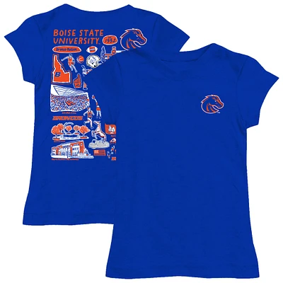 Youth Vive La Fete Royal Boise State Broncos Impressions Artwork Fitted T-Shirt