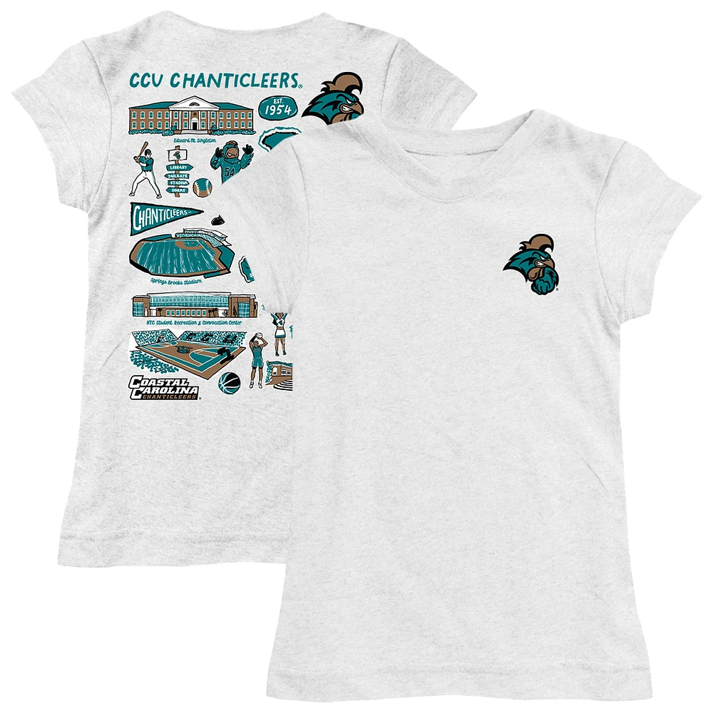 Youth Vive La Fete Coastal Carolina Chanticleers Impressions Artwork Fitted T-Shirt
