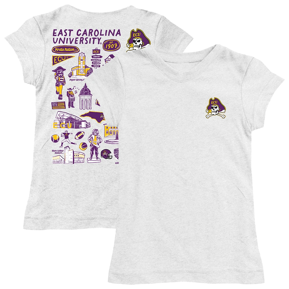 Youth Vive La Fete ECU Pirates Impressions Artwork Fitted T-Shirt