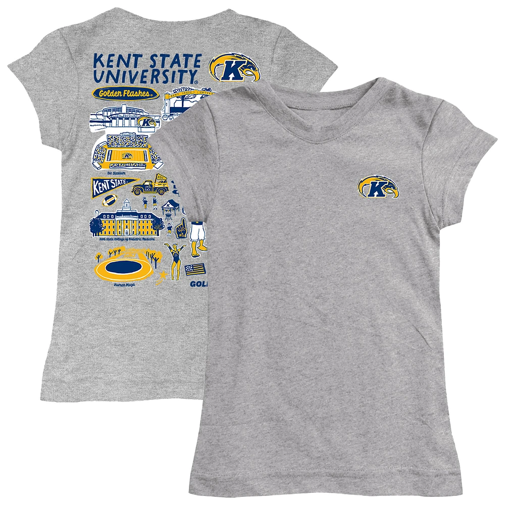 Youth Vive La Fete Gray Kent State Golden Flashes Impressions Artwork Fitted T-Shirt