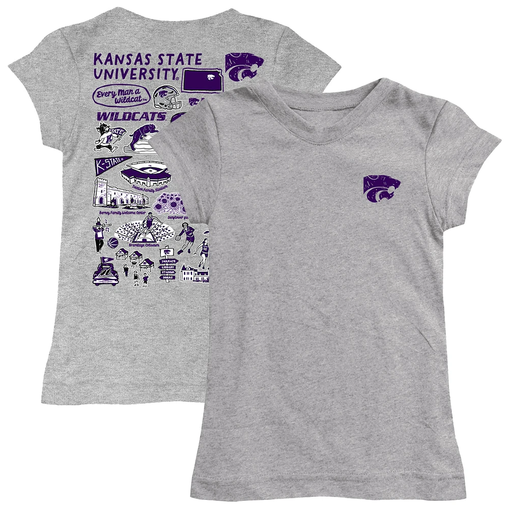 Youth Vive La Fete Kansas State Wildcats Impressions Artwork Fitted T-Shirt