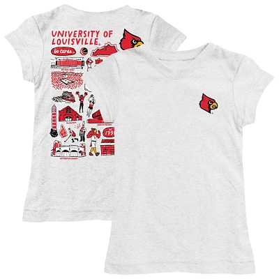 Youth Vive La Fete Louisville Cardinals Impressions Artwork Fitted T-Shirt
