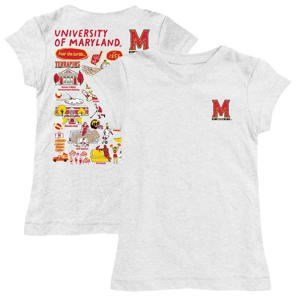 Youth Vive La Fete Maryland Terrapins Impressions Artwork Fitted T-Shirt