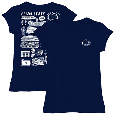 Youth Vive La Fete Navy Penn State Nittany Lions Impressions Artwork Fitted T-Shirt