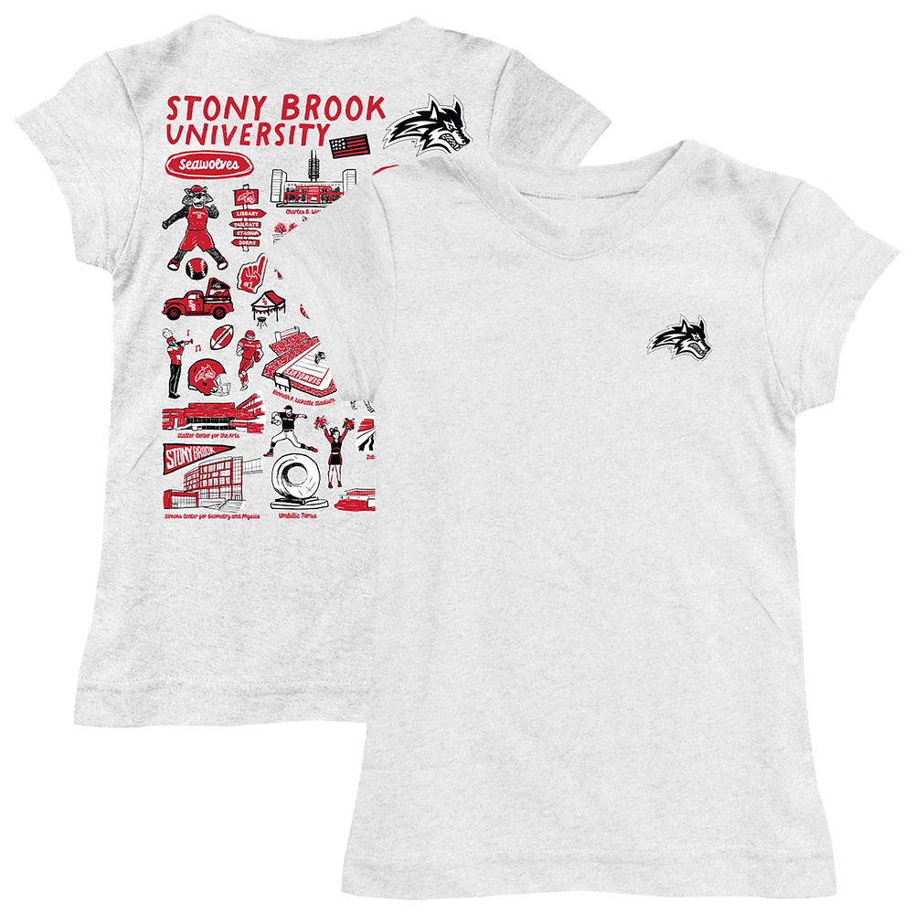 Youth Vive La Fete Stony Brook Seawolves Impressions Artwork Fitted T-Shirt