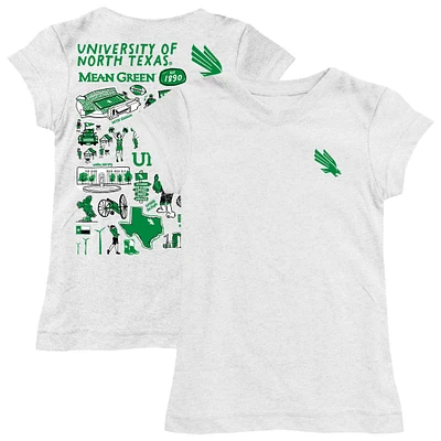 Youth Vive La Fete White North Texas Mean Green Impressions Artwork Fitted T-Shirt