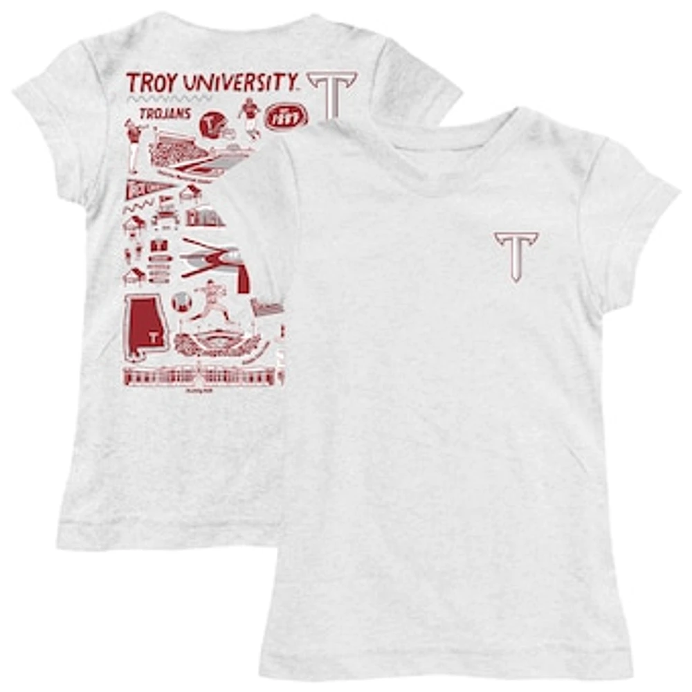 Youth Vive La Fete Troy University Trojans Impressions Artwork Fitted T-Shirt