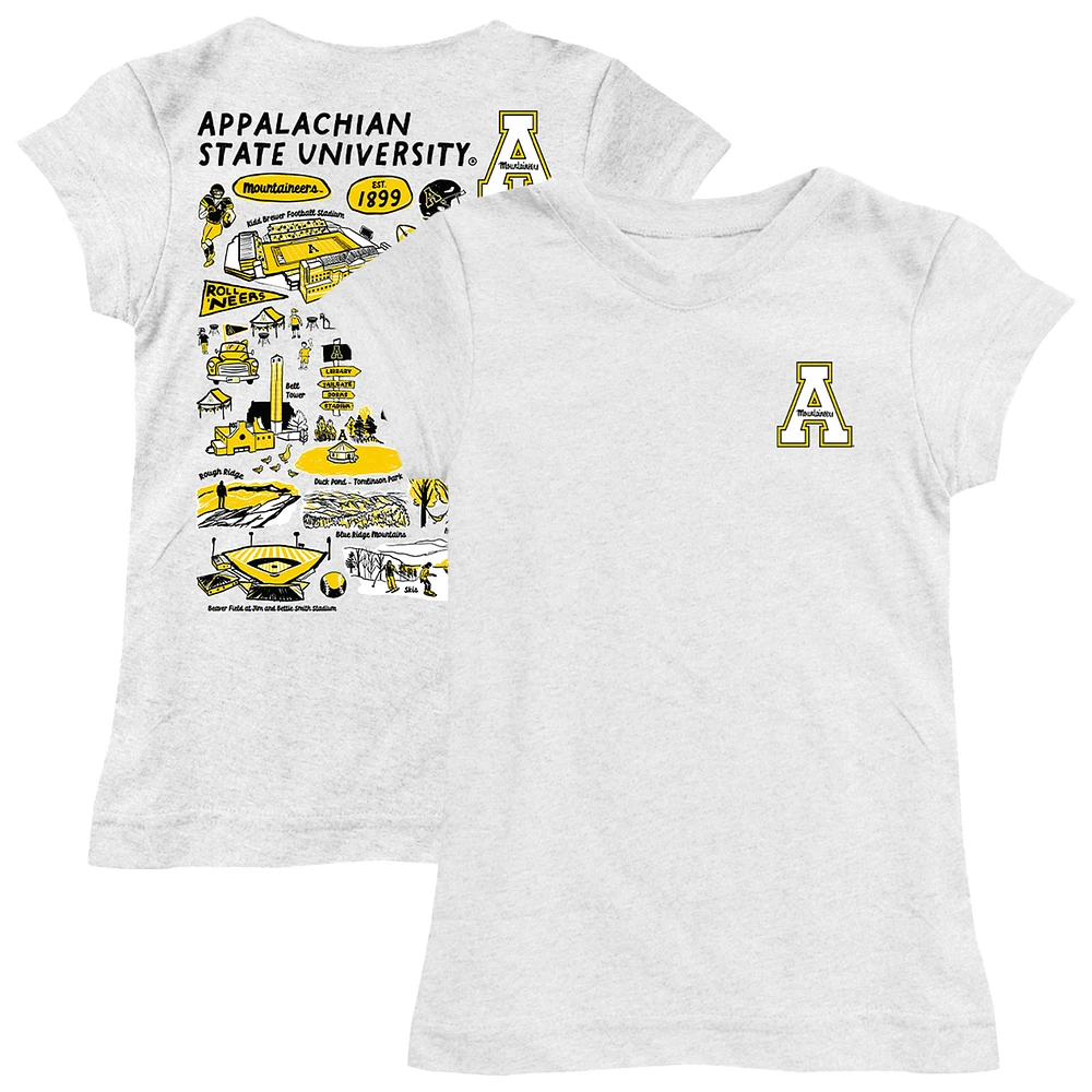 Girls Toddler Vive La Fete Appalachian State Mountaineers Impressions Artwork T-Shirt