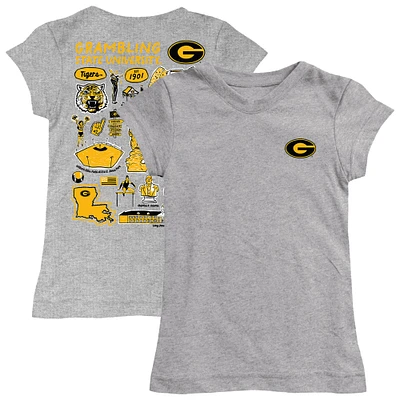 Girls Toddler Vive La Fete Heather Gray Grambling Tigers Impressions Artwork T-Shirt