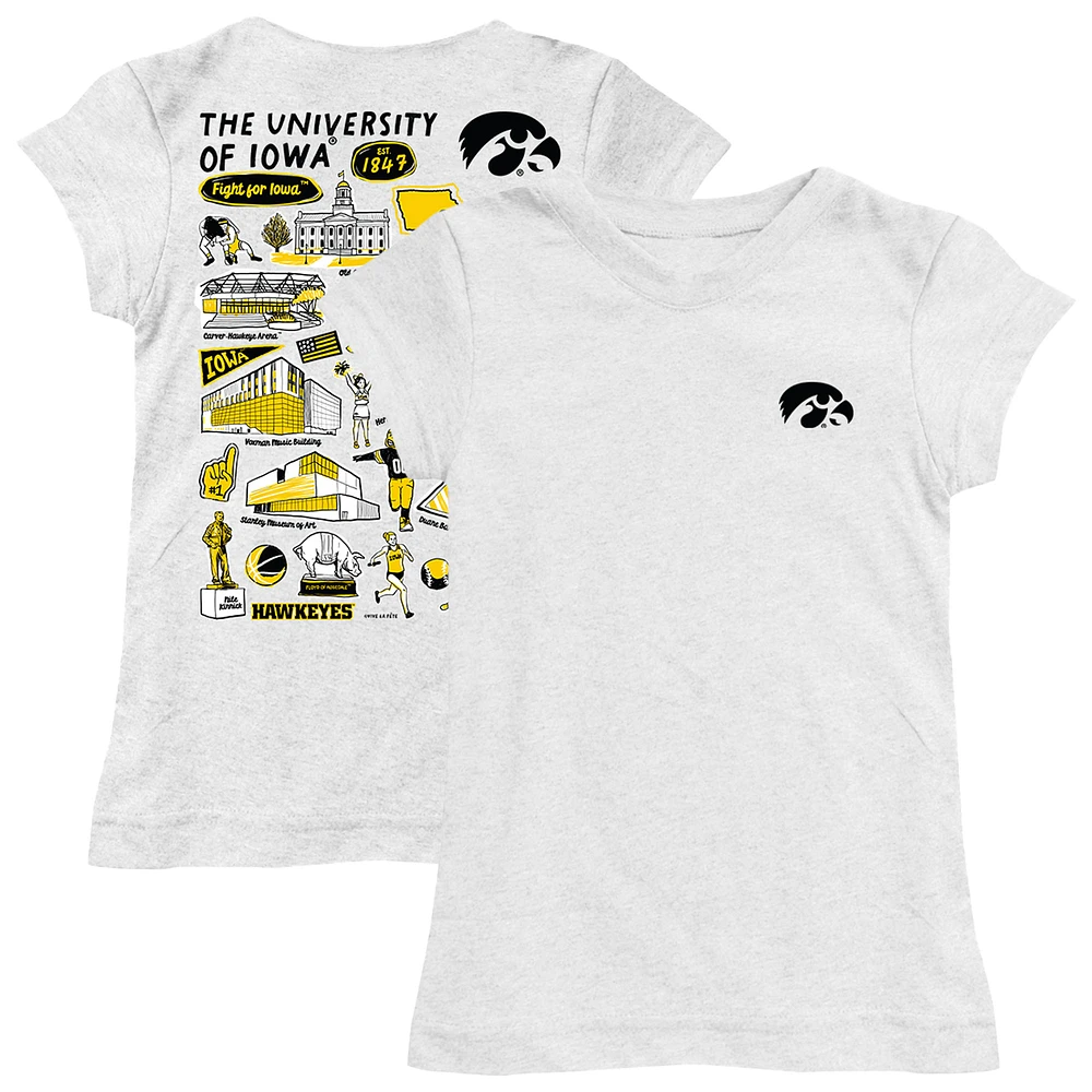 Girls Toddler Vive La Fete Iowa Hawkeyes Impressions Artwork T-Shirt