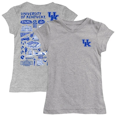 Girls Toddler Vive La Fete Heather Gray Kentucky Wildcats Impressions Artwork T-Shirt