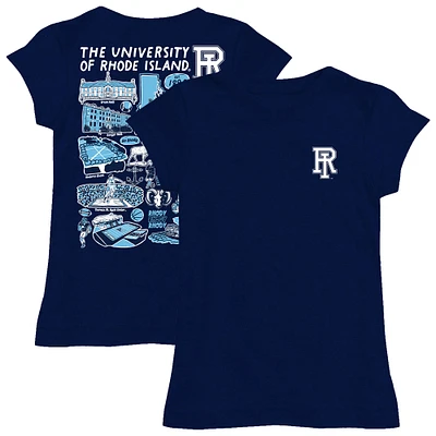 Girls Toddler Vive La Fete Navy Rhode Island Rams Impressions Artwork T-Shirt