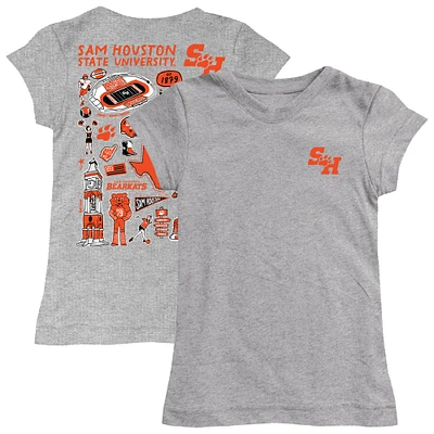 Girls Toddler Vive La Fete Heather Gray Sam Houston State Bearkats Impressions Artwork T-Shirt