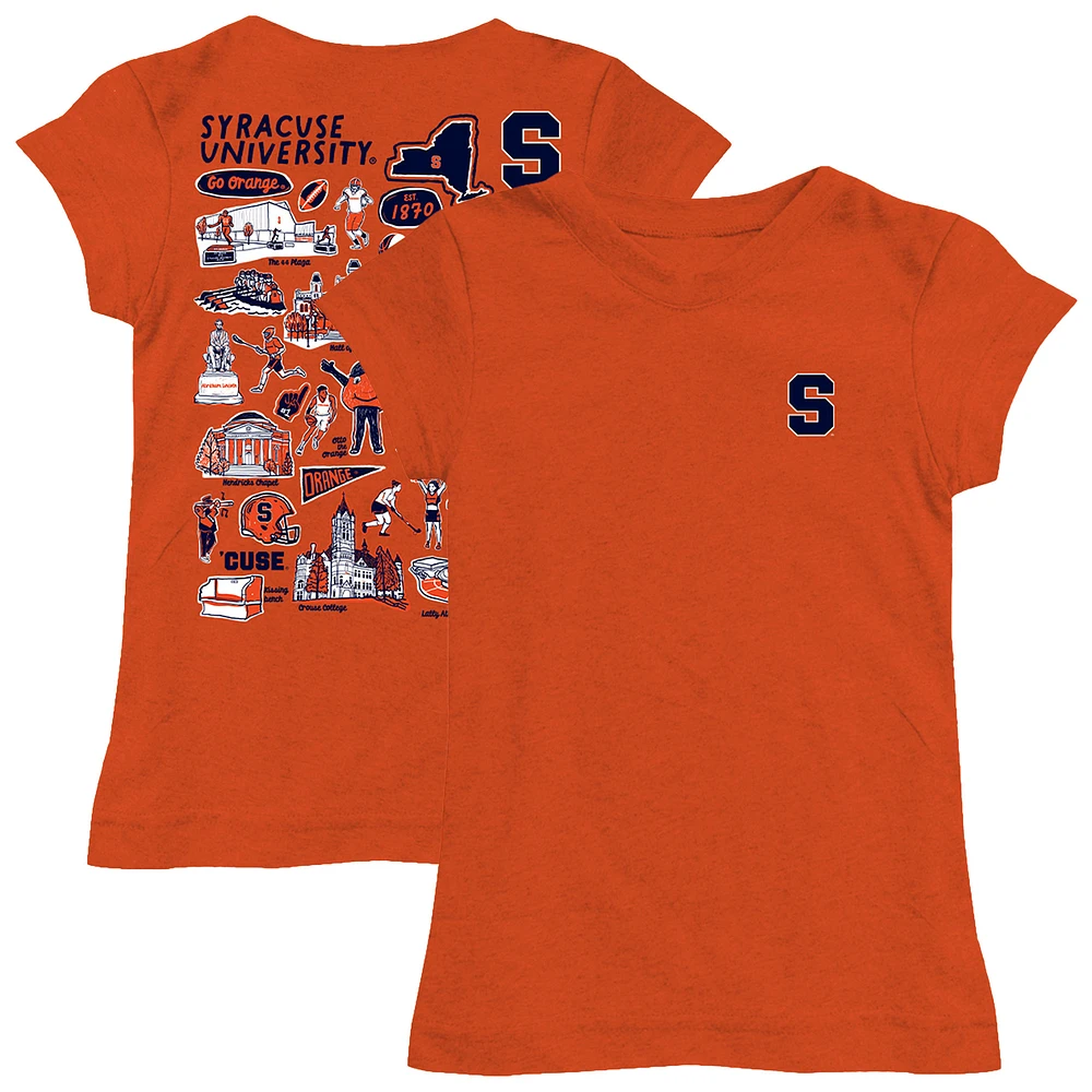 Girls Toddler Vive La Fete Orange Syracuse Impressions Artwork T-Shirt