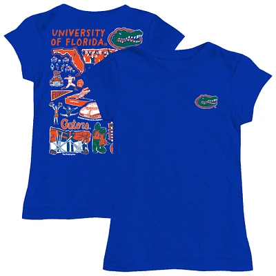 Girls Toddler Vive La Fete Royal Florida Gators Impressions Artwork T-Shirt