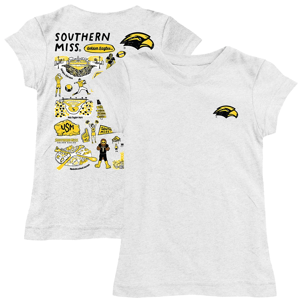 Girls Toddler Vive La Fete Southern Miss Golden Eagles Impressions Artwork T-Shirt