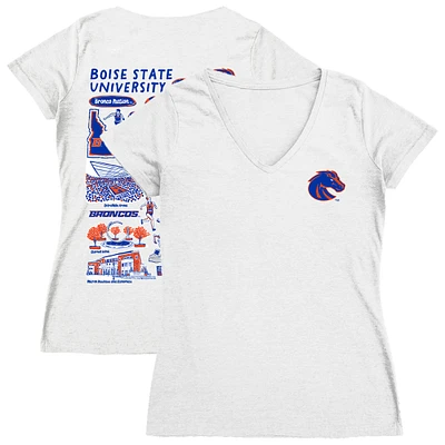 Women's Vive La Fete Boise State Broncos Impressions Artwork V-Neck T-Shirt