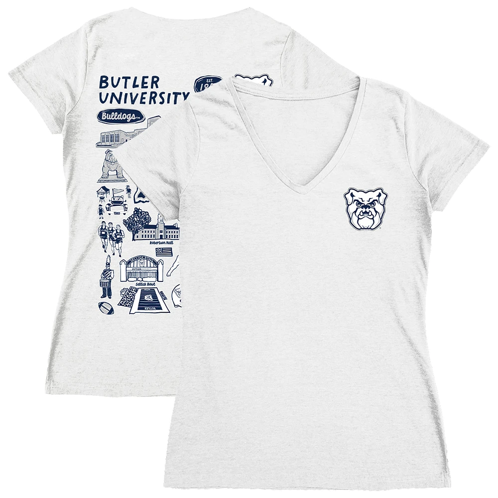 Women's Vive La Fete Butler Bulldogs Impressions Artwork V-Neck T-Shirt