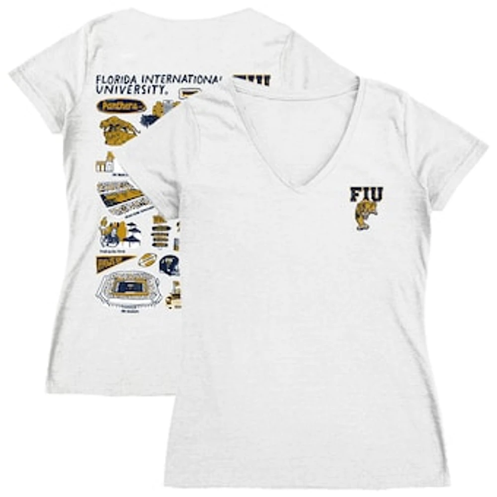 Women's Vive La Fete FIU Panthers Impressions Artwork V-Neck T-Shirt